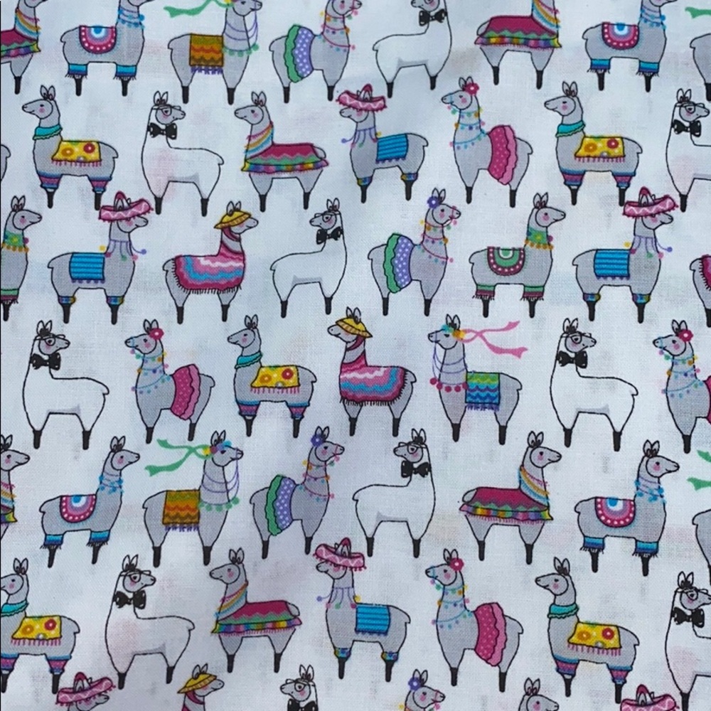 Cotton face mask, Llama